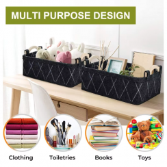 4 Pks Felt Foldable Storage Box