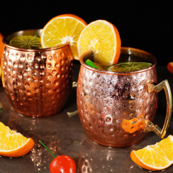 6 Pks Engraved Hammered Moscow Mule Mug