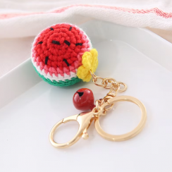 10 Pks Fruits Knitted Yarn Thread Key 3D Chain